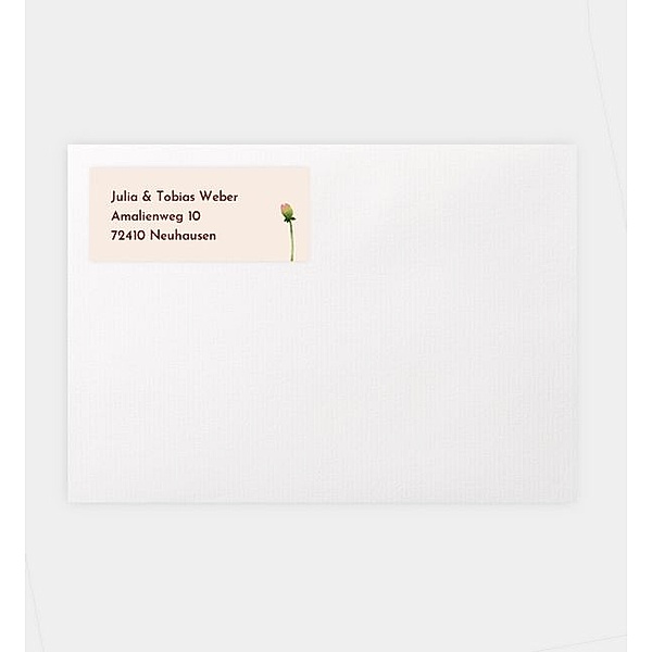 Absenderaufkleber Blumenaquarell, Absenderaufkleber (70 x 30mm)