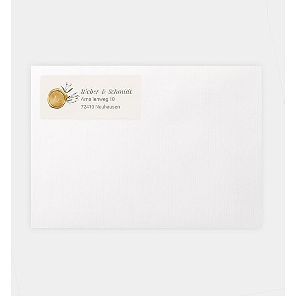 Absenderaufkleber Brief & Siegel, Absenderaufkleber (70 x 30mm)