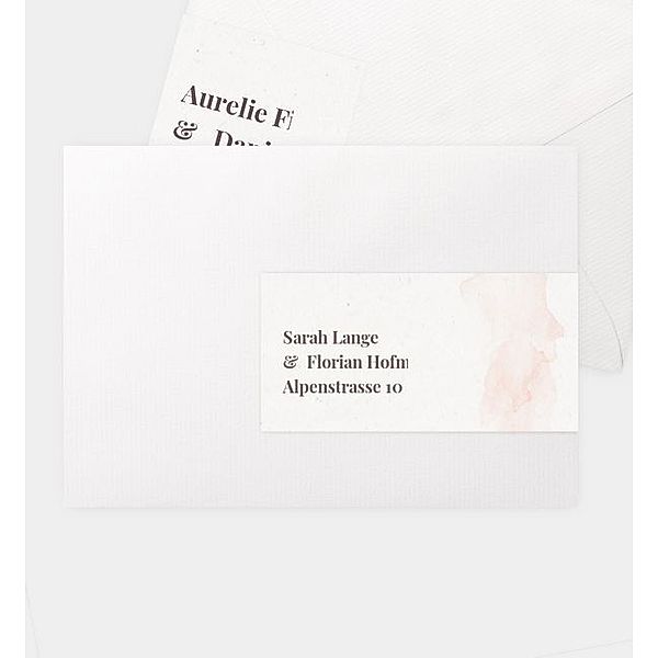 Absenderaufkleber Lovely Blush, Kombi-Adressaufkleber (160 x 50mm)