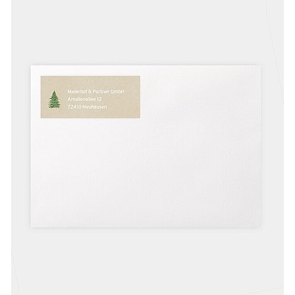 Absenderaufkleber Weihnachtlicher Dank, Absenderaufkleber (70 x 30mm)