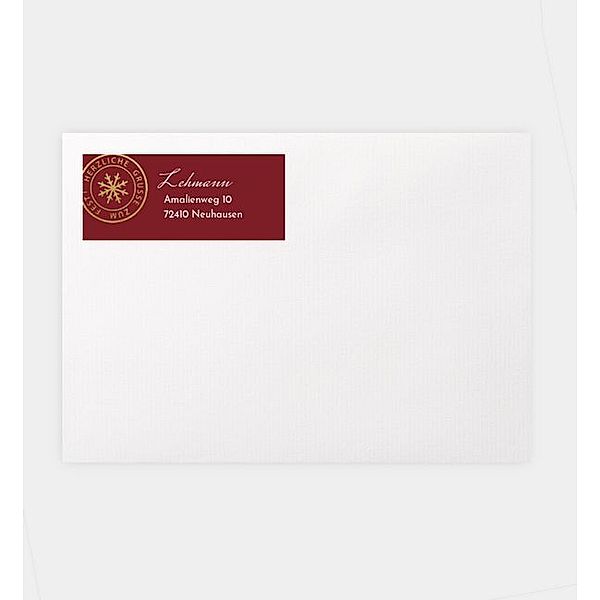 Absenderaufkleber Weihnachtsbrief, Absenderaufkleber (70 x 30mm)