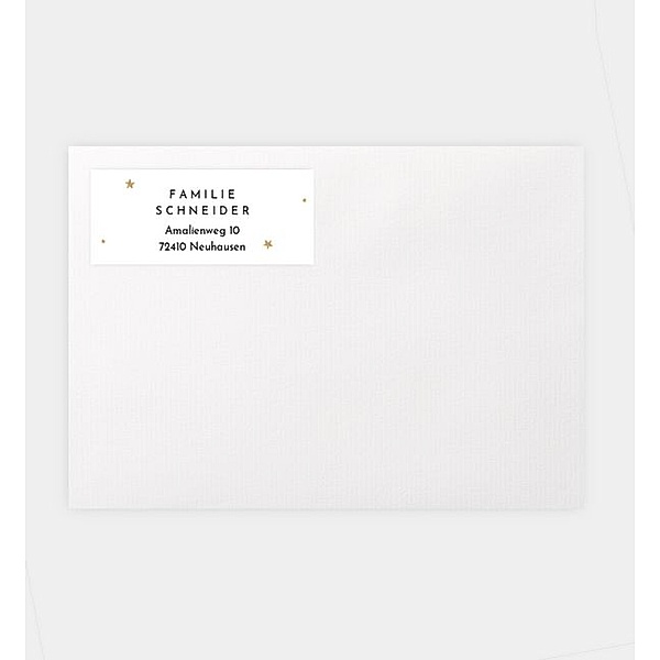 Absenderaufkleber White Christmas, Absenderaufkleber (70 x 30mm)