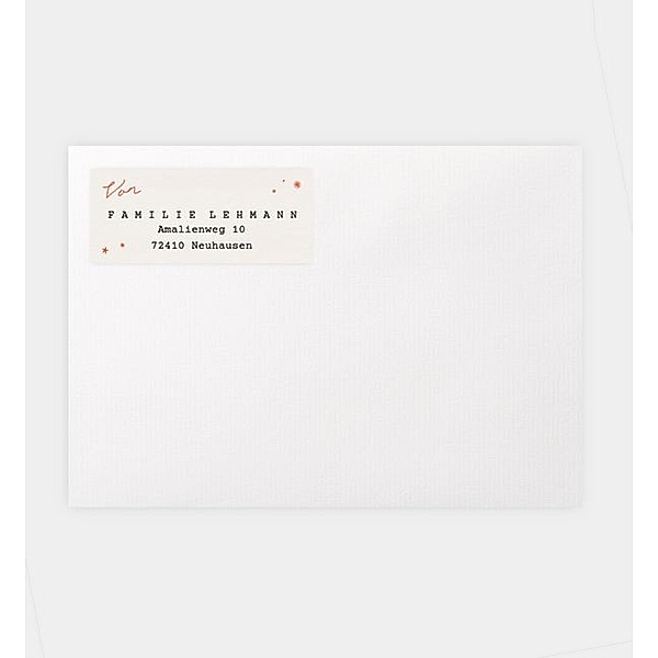 Absenderaufkleber Wunschliste, Absenderaufkleber (70 x 30mm)