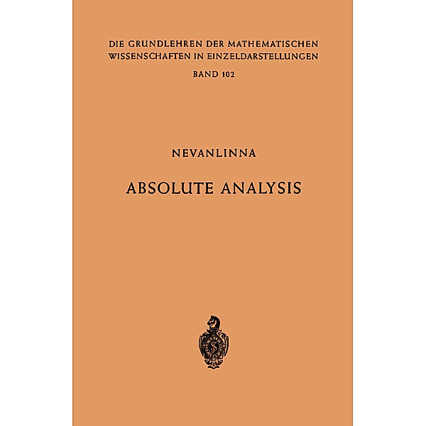Absolute Analysis, Frithjof Nevanlinna, Rolf Nevanlinna