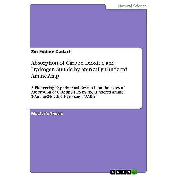 Absorption of Carbon Dioxide and Hydrogen Sulfide by Sterically Hindered Amine Amp, Zin Eddine Dadach