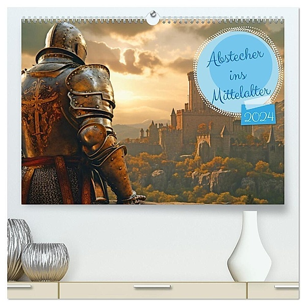 Abstecher ins Mittelalter (hochwertiger Premium Wandkalender 2024 DIN A2 quer), Kunstdruck in Hochglanz, Rupert Kowalski