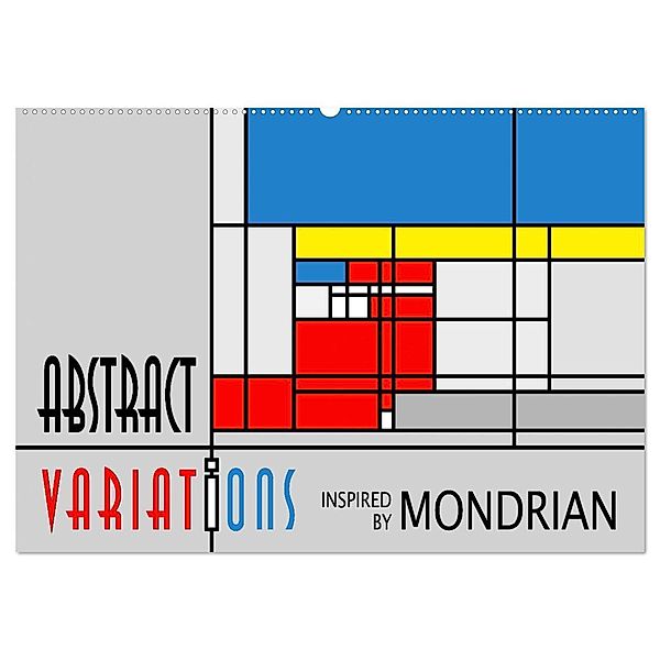 Abstract Variations inspired by Mondrian (Wandkalender 2025 DIN A2 quer), CALVENDO Monatskalender, Calvendo, Rainer Kuczinski