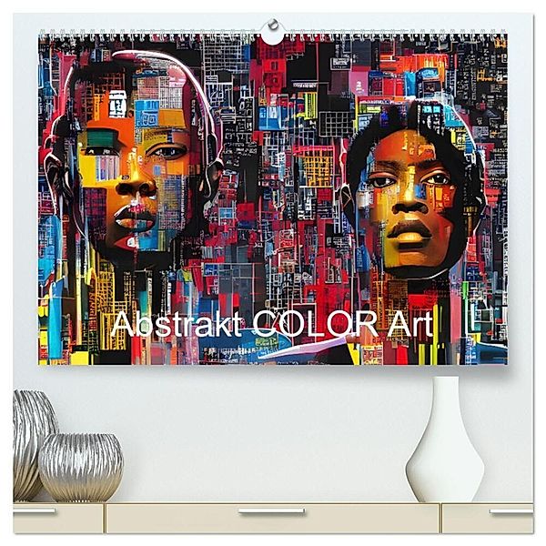 Abstrakt color Art (hochwertiger Premium Wandkalender 2024 DIN A2 quer), Kunstdruck in Hochglanz, Carina Augusto