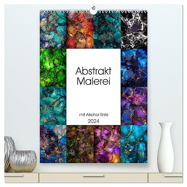 Abstrakt Malerei (hochwertiger Premium Wandkalender 2024 DIN A2 hoch), Kunstdruck in Hochglanz, Steffen Gierok