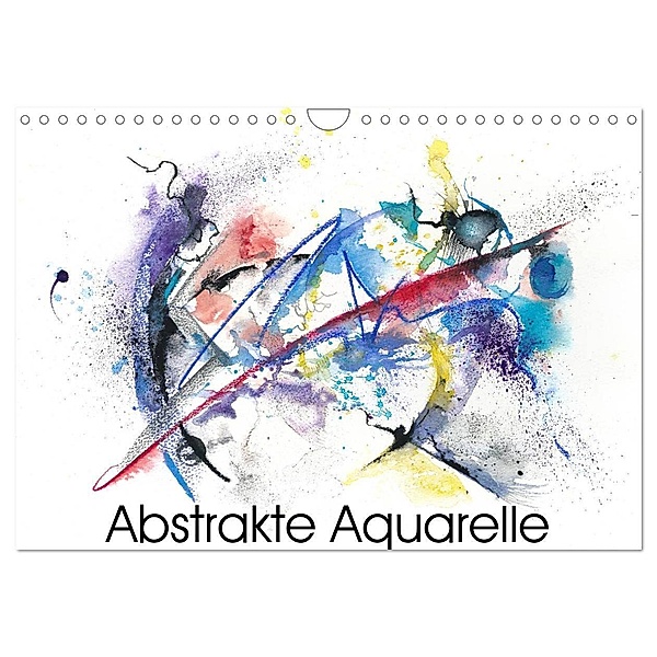 Abstrakte Aquarelle (Wandkalender 2024 DIN A4 quer), CALVENDO Monatskalender, Jitka Krause