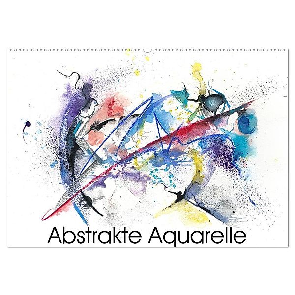 Abstrakte Aquarelle (Wandkalender 2025 DIN A2 quer), CALVENDO Monatskalender, Calvendo, Jitka Krause