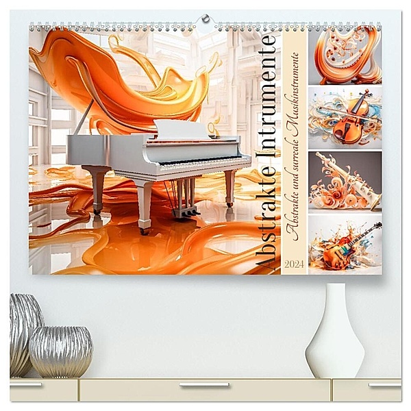 Abstrakte Instrumente (hochwertiger Premium Wandkalender 2024 DIN A2 quer), Kunstdruck in Hochglanz, Steffen Gierok-Latniak