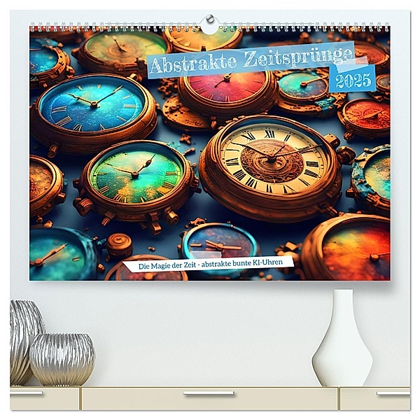 Abstrakte Zeitsprünge (hochwertiger Premium Wandkalender 2025 DIN A2 quer), Kunstdruck in Hochglanz, Calvendo, Katharina Stachanczyk