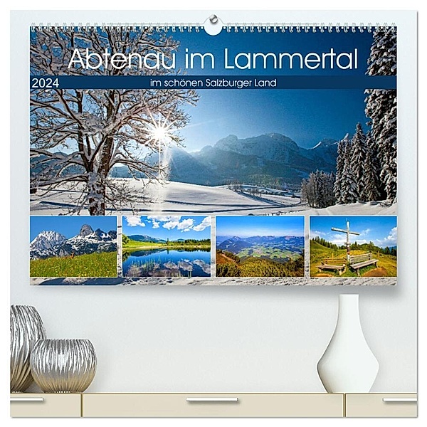 Abtenau im Lammertal (hochwertiger Premium Wandkalender 2024 DIN A2 quer), Kunstdruck in Hochglanz, Christa Kramer