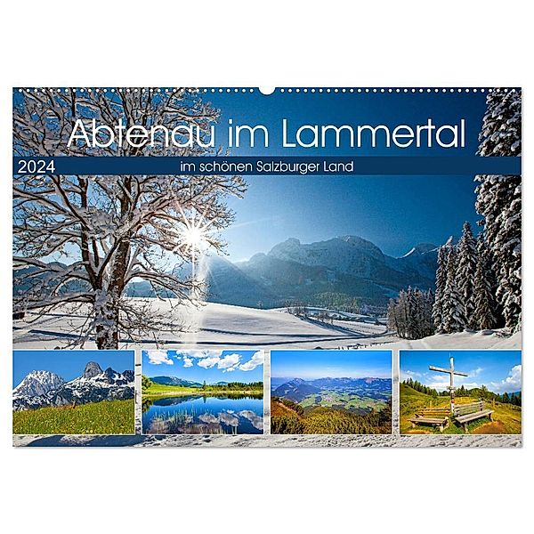 Abtenau im Lammertal (Wandkalender 2024 DIN A2 quer), CALVENDO Monatskalender, Christa Kramer