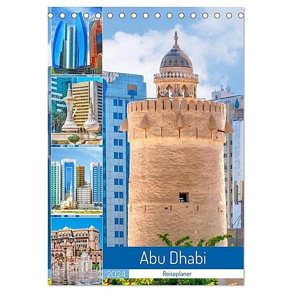 Abu Dhabi - Reiseplaner (Tischkalender 2024 DIN A5 hoch), CALVENDO Monatskalender, Nina Schwarze