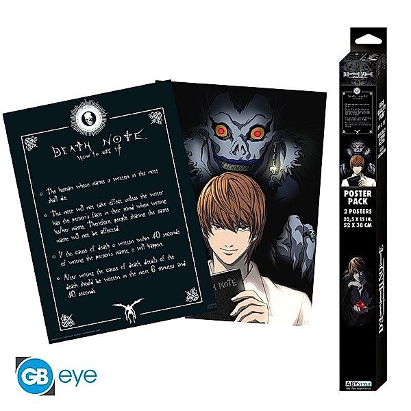 ABYstyle - DEATH NOTE Set 2 Chibi Posters - Light & Death Note (52x38)