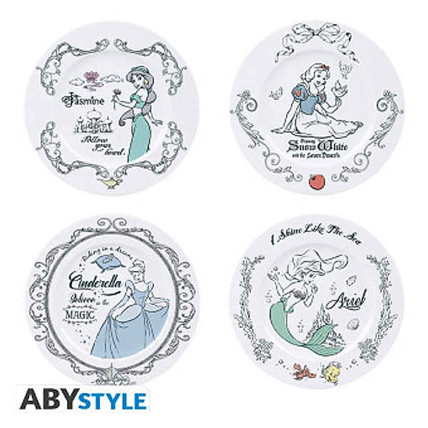 ABYstyle - Disney Princesses 4er Teller-Set