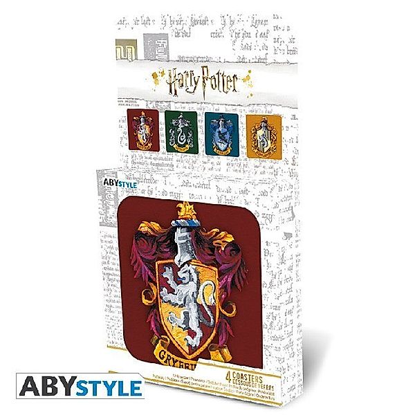 ABYstyle - Harry Potter 4 Houses Untersetzer