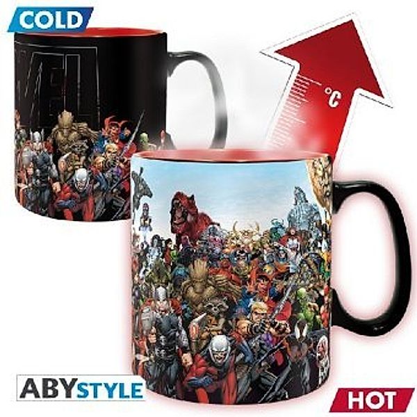 ABYstyle - Marvel - Marvel Heroes Thermoeffekt Tasse