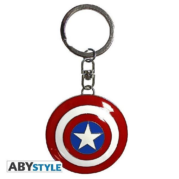 ABYstyle - Marvel - Schild Captain America 3D-Schlüsselanhänger