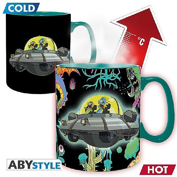 ABYstyle - Rick & Morty Spaceship Thermoeffekt  Tasse