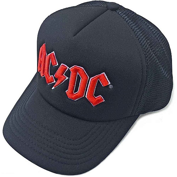 AC/DC Cap mit Netzrücken, Logo rot (Fanartikel)