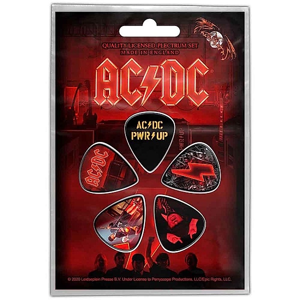 AC/DC Plectrum-Set, PWR-UP (Fanartikel)