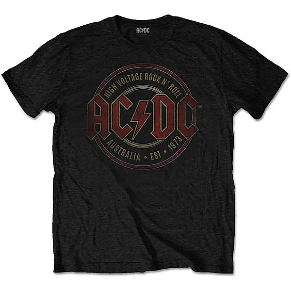 AC/DC T-Shirt Est. 1973, Farbe: Schwarz, Größe: XL (Fanartikel)