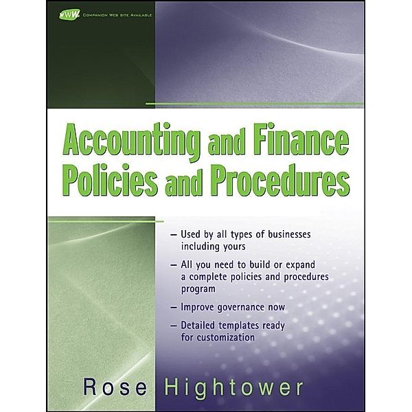 Accounting and Finance Policies and Procedures, Rose Hightower