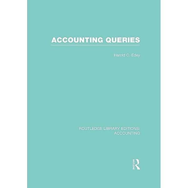 Accounting Queries (RLE Accounting), Harold Edey