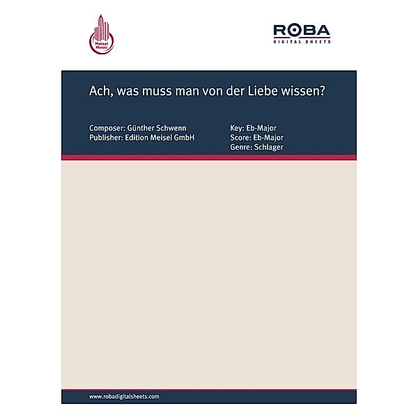 Ach, was muss man von der Liebe wissen?, Günther Schwenn, Peter Schaeffers, Karel Hasler