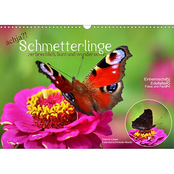 achja?! Schmetterlinge, zerbrechlich, bunt und wunderschön (Wandkalender 2022 DIN A3 quer), Sabine Löwer