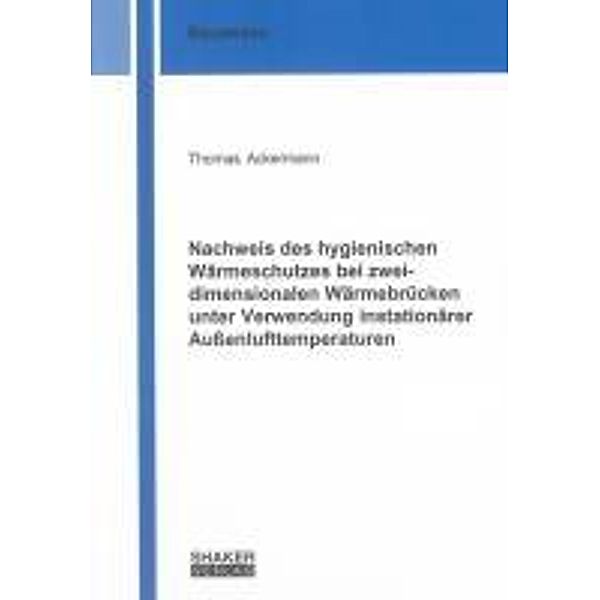 Ackermann, T: Nachweis des hygienischen Wärmeschutzes bei zw, Thomas Ackermann