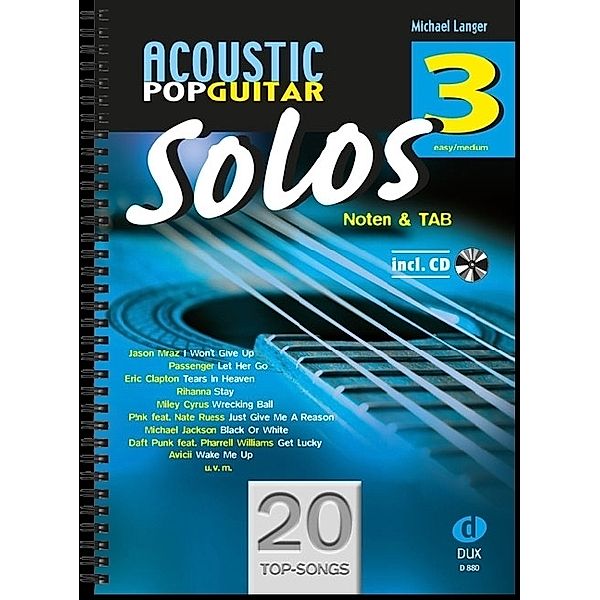 Acoustic Pop Guitar Solos, m. Audio-CD.Bd.3, Michael Langer
