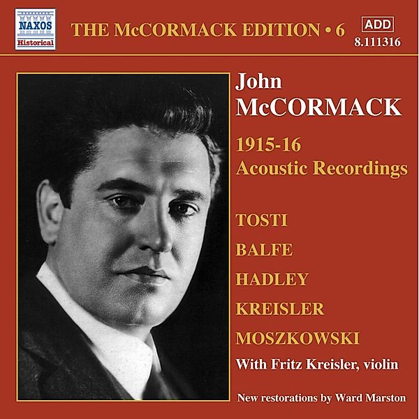 Acoustic Recordings 1915-16, John Mccormack