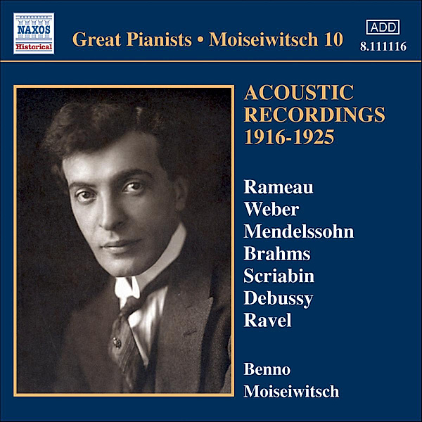 Acoustic Recordings 1916-1925, Benno Moiseiwitsch
