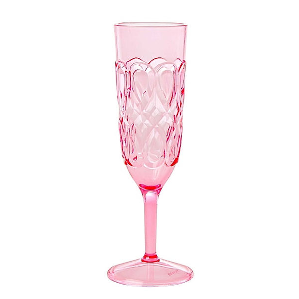 rice Acryl-Champagnerglas SWIRLY (200ml) in pink