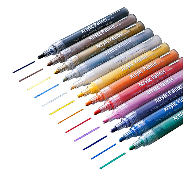 Acryl-Farben Stifte, 12er Set