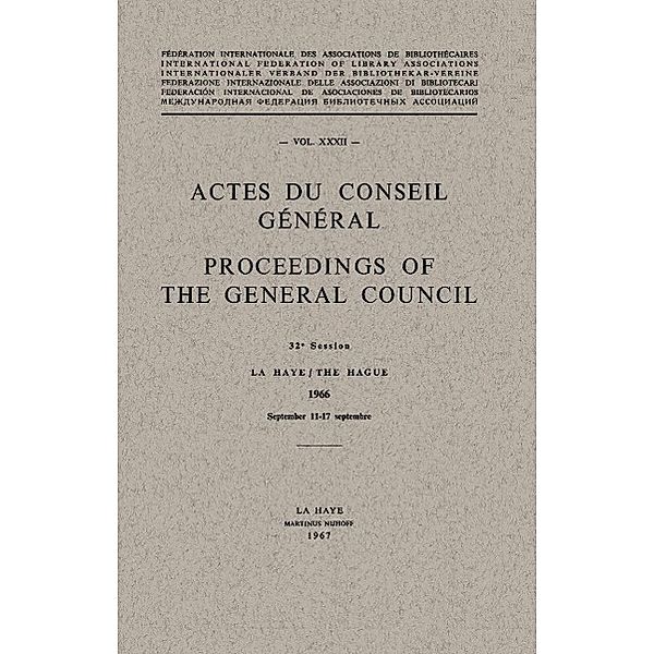 Actes du Conseil Général / Proceedings of the General Council, S. Randall, A. Thompson