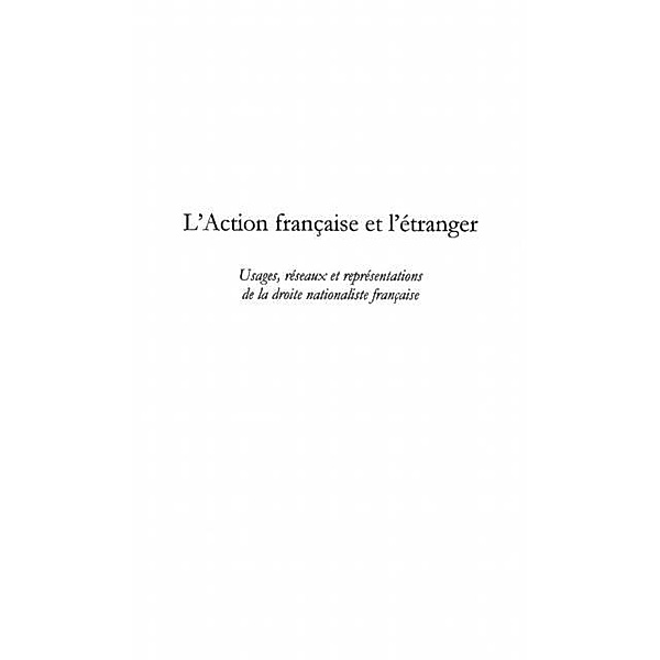 Action francaise et l'etrangerL' / Hors-collection, Pomeyrols