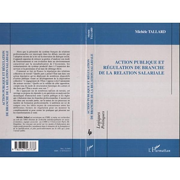 Action publique et regulation de branche de la relation sala / Hors-collection, Tallard Michele