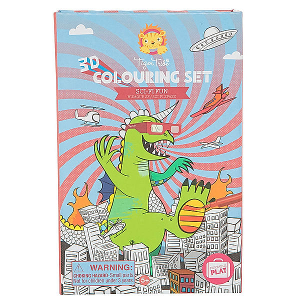 Tiger Tribe Activity-Set 3D COLOURING – SCI-FI SPAss mit Brille