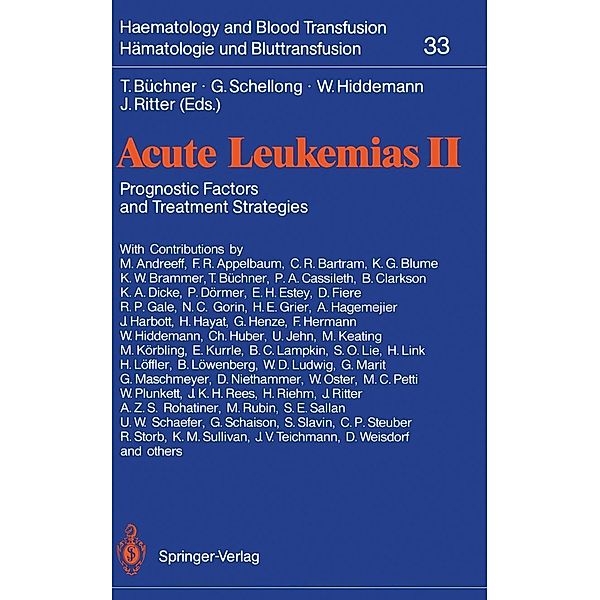 Acute Leukemias II / Haematology and Blood Transfusion Hämatologie und Bluttransfusion Bd.33