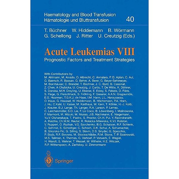 Acute Leukemias VIII / Haematology and Blood Transfusion Hämatologie und Bluttransfusion Bd.40