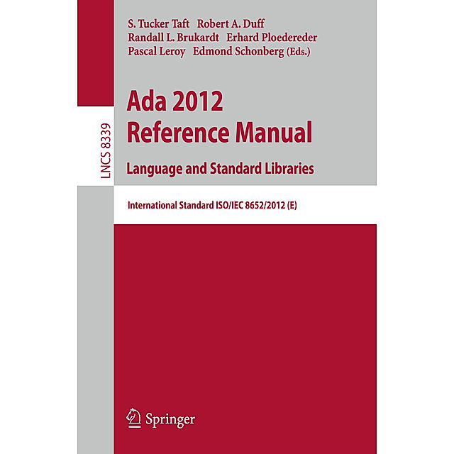 Ada 2012 Reference Manual. Language and Standard Libraries Buch  versandkostenfrei bei Weltbild.de bestellen