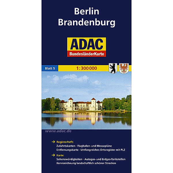 ADAC Bundesländerkarte Deutschland 05 Berlin, Brandenburg 1:300.000