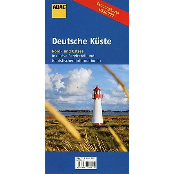 ADAC Karte Deutsche Küste, Nord- und Ostsee, Campingkarte