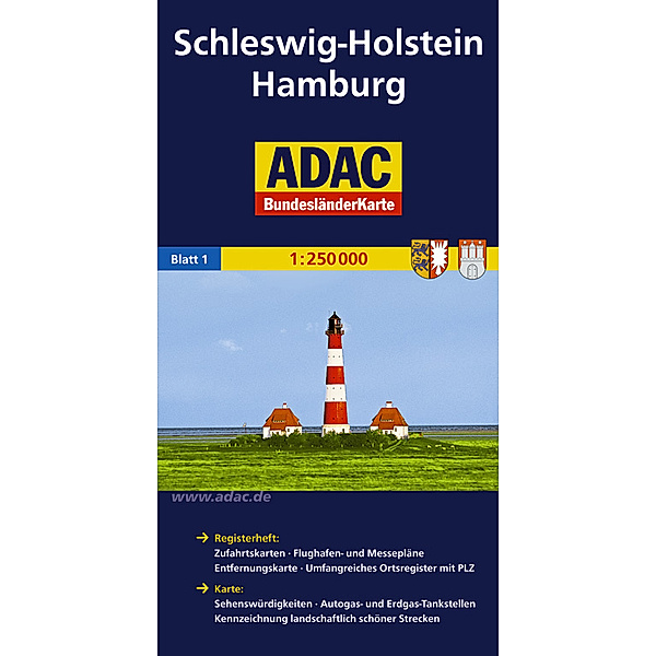ADAC Karte Schleswig-Holstein, Hamburg