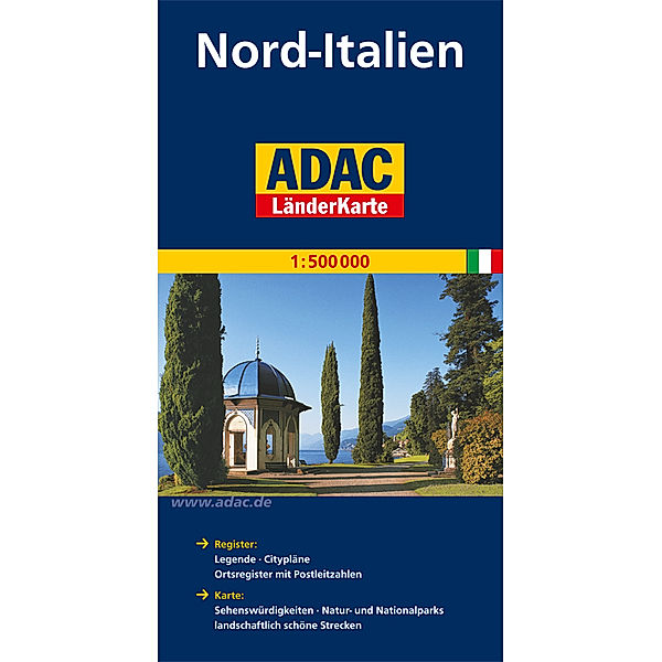 ADAC LänderKarte / ADAC Länderkarte Italien Nord